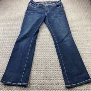 Rock 47 Wrangler Jeans Women Size 11/12 X 32 Low Rise Boot Cut Blue Denim